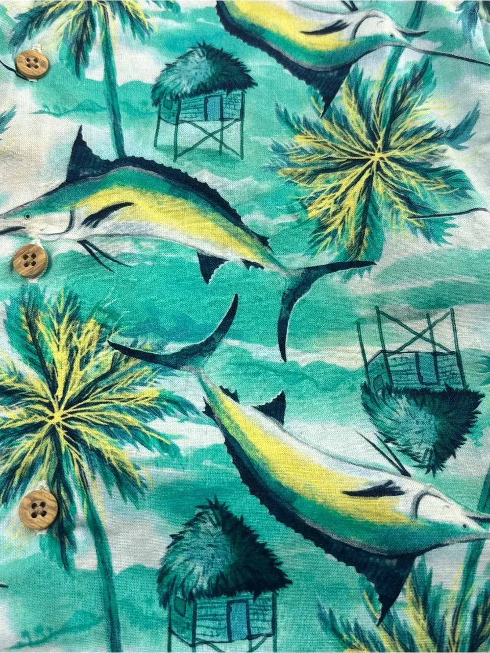 Carter’s Tropical Hawaiian Shirt | Boys 3T | Marlin Print